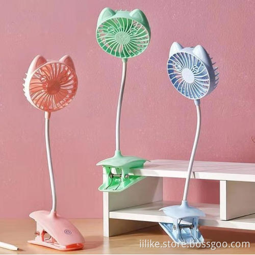 Rechargeable Mini Fan with Clamp